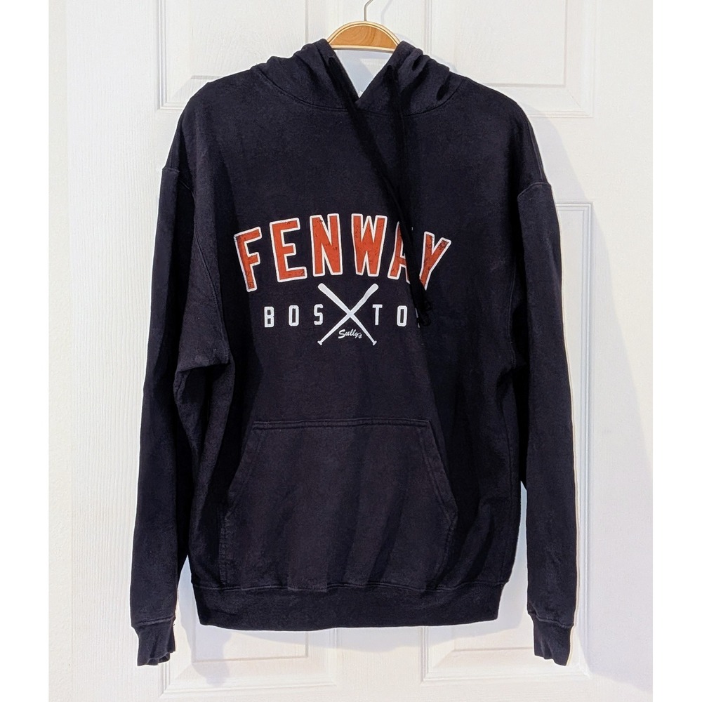 Sully's‎ Fenway Boston Navy Blue Graphic Hoodie Mens Medium Baseball Sweatshirt